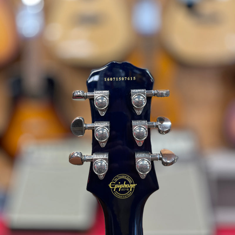 USED AS IS Epiphone Nighthawk Custom Reissue w/ Hardshell Case, Blue Quilt