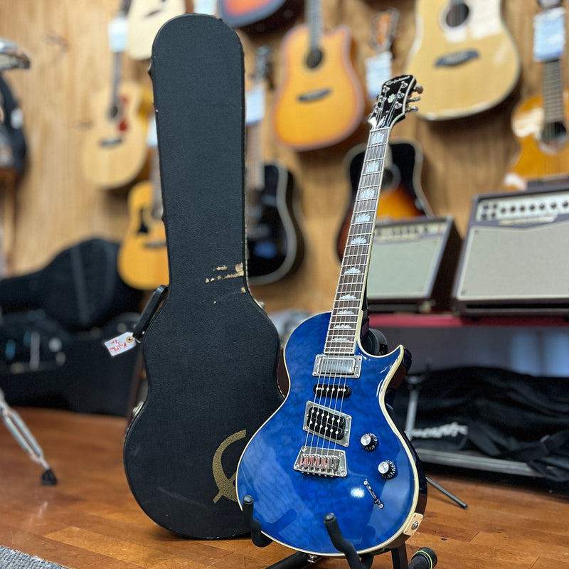 USED AS IS Epiphone Nighthawk Custom Reissue w/ Hardshell Case, Blue Quilt