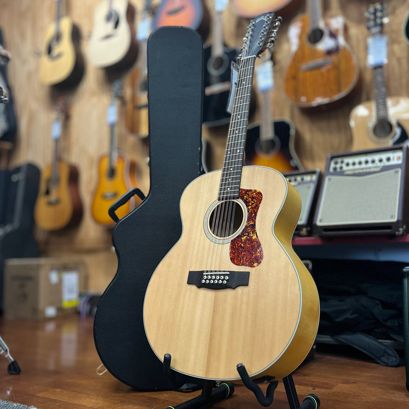 USED AS IS Guild F-2512E Maple 12-String Acoustic-Electric Guitar w/ HSC