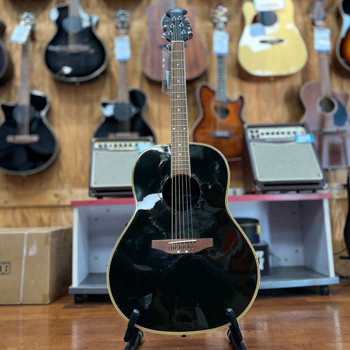USED AS IS Ovation Applause AA21 Acoustic Guitar, Black