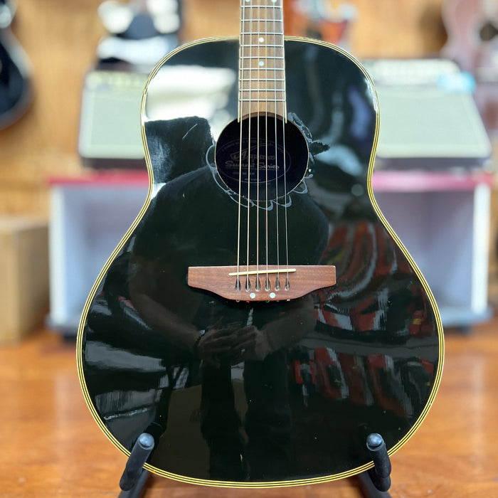 USED AS IS Ovation Applause AA21 Acoustic Guitar, Black