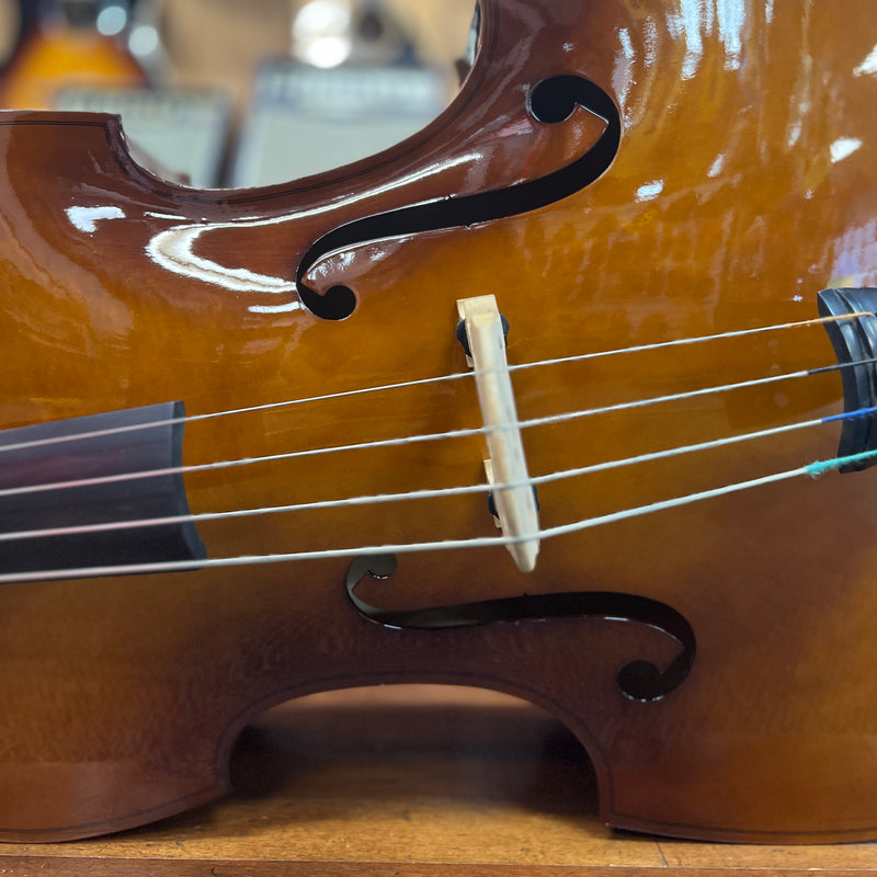 USED AS IS Torelli Double Upright Bass 3/4 w/ Bag & Bow