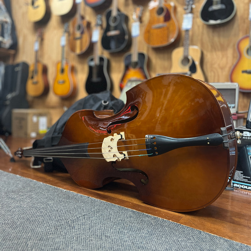 USED AS IS Torelli Double Upright Bass 3/4 w/ Bag & Bow