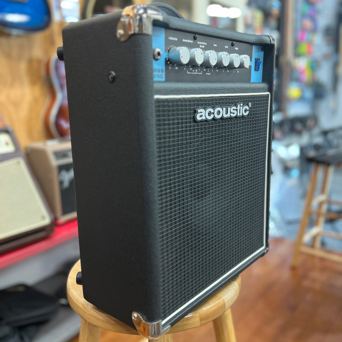 USED Acoustic B25C 1x8 25W Bass Combo With Tilt-Back Cab, Black