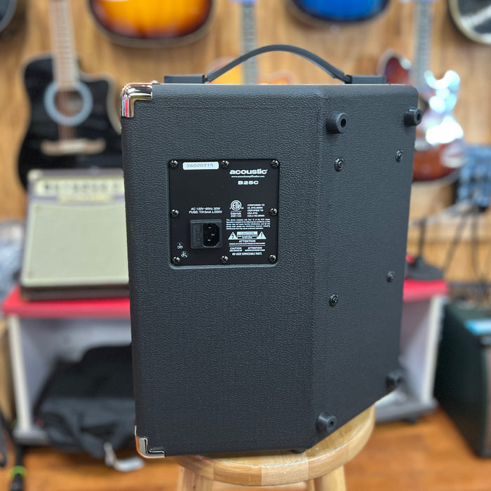USED Acoustic B25C 1x8 25W Bass Combo With Tilt-Back Cab, Black
