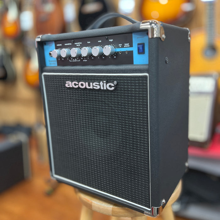 USED Acoustic B25C 1x8 25W Bass Combo With Tilt-Back Cab, Black
