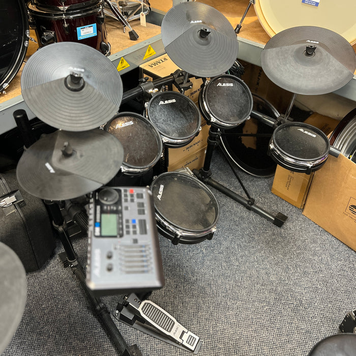 USED Alesis DM10 6-Piece Electronic Drum Kit w/ Simmons KP2 Kick Trigger