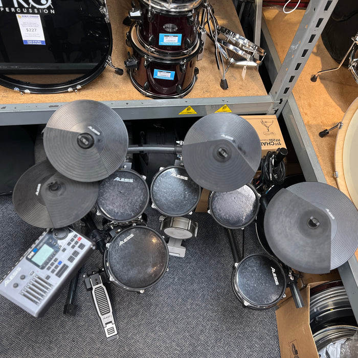 USED Alesis DM10 6-Piece Electronic Drum Kit w/ Simmons KP2 Kick Trigger