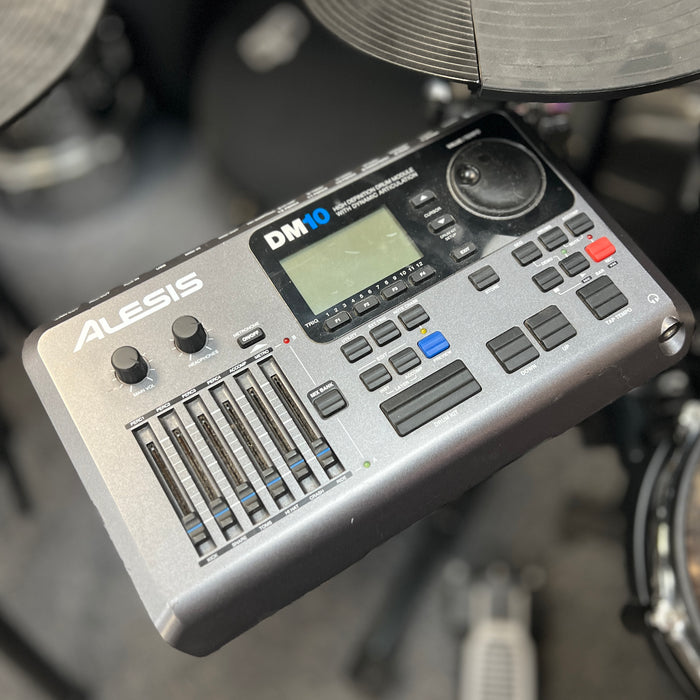USED Alesis DM10 6-Piece Electronic Drum Kit w/ Simmons KP2 Kick Trigger