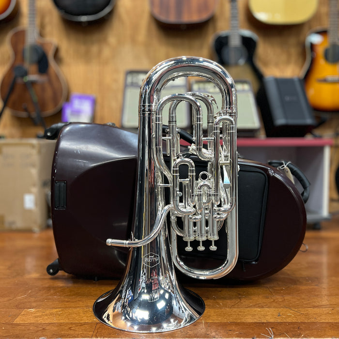 USED Allora AEP-550 Paris Series Compensating Euphonium, Silver