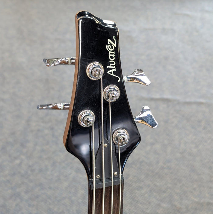 USED Alvarez Villain 4 String Electric Bass, Natural w/ Original HSC