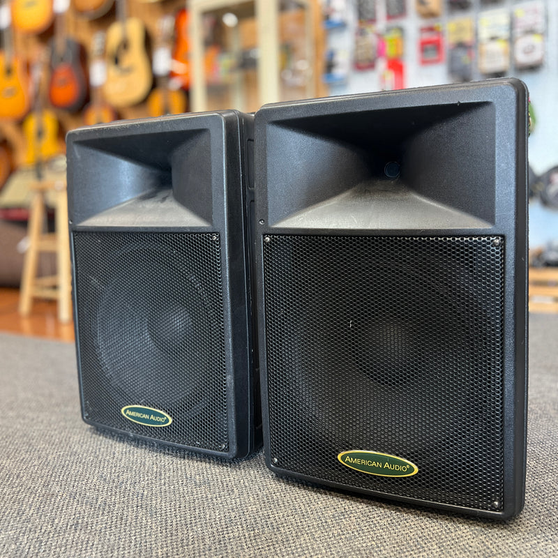 USED American Audio DLS-15P 15" Powered PA Speakers, PAIR