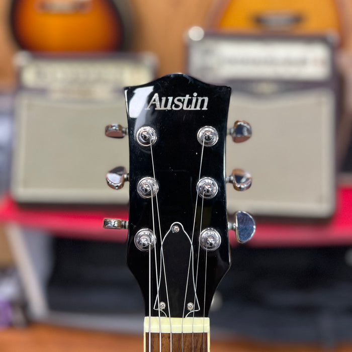 USED Austin Guitars AU796 Hollowbody Electric Guitar, Natural