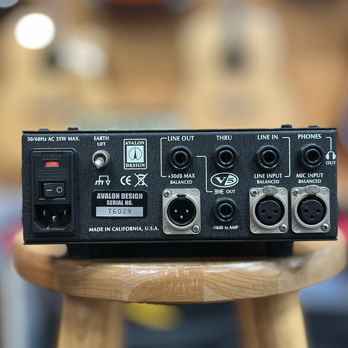 USED Avalon V5 Pure Class A DI-Re-Microphone Preamplifier