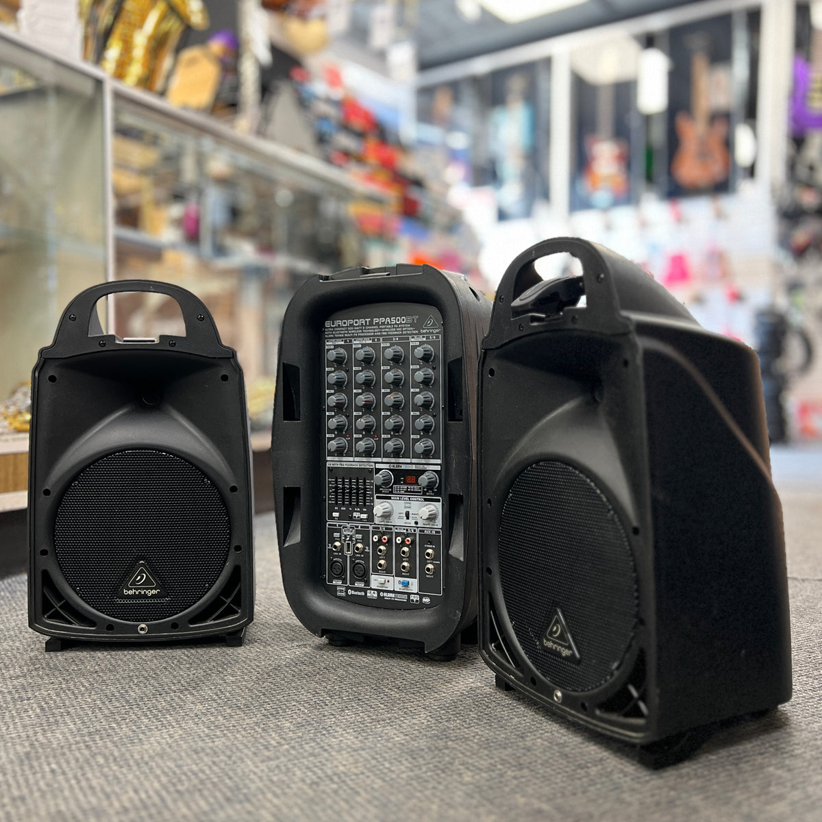 Bt Bell Ringer USED Behringer Europort PPA500BT PA System w/ Stands — Dirt Cheep