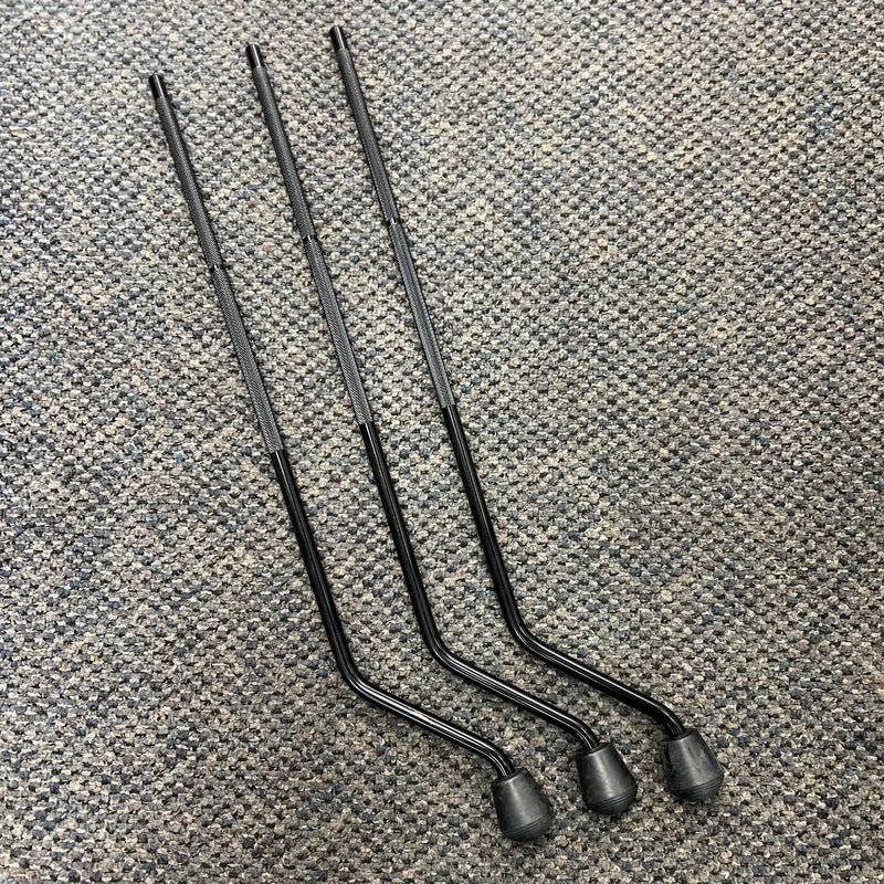 USED Brand X 9.5mm  Black Floor Tom Legs - 3 Set