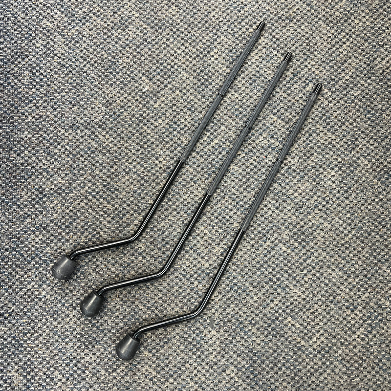 USED Brand X 9.5mm  Black Floor Tom Legs - 3 Set