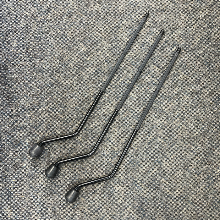 USED Brand X 9.5mm  Black Floor Tom Legs - 3 Set
