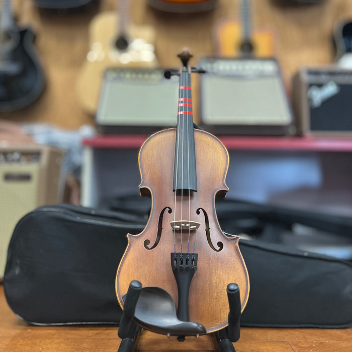 USED Brandenburg VN-1080 Antiqued Violin Outfit with Case and Upgraded Bow, 4/4