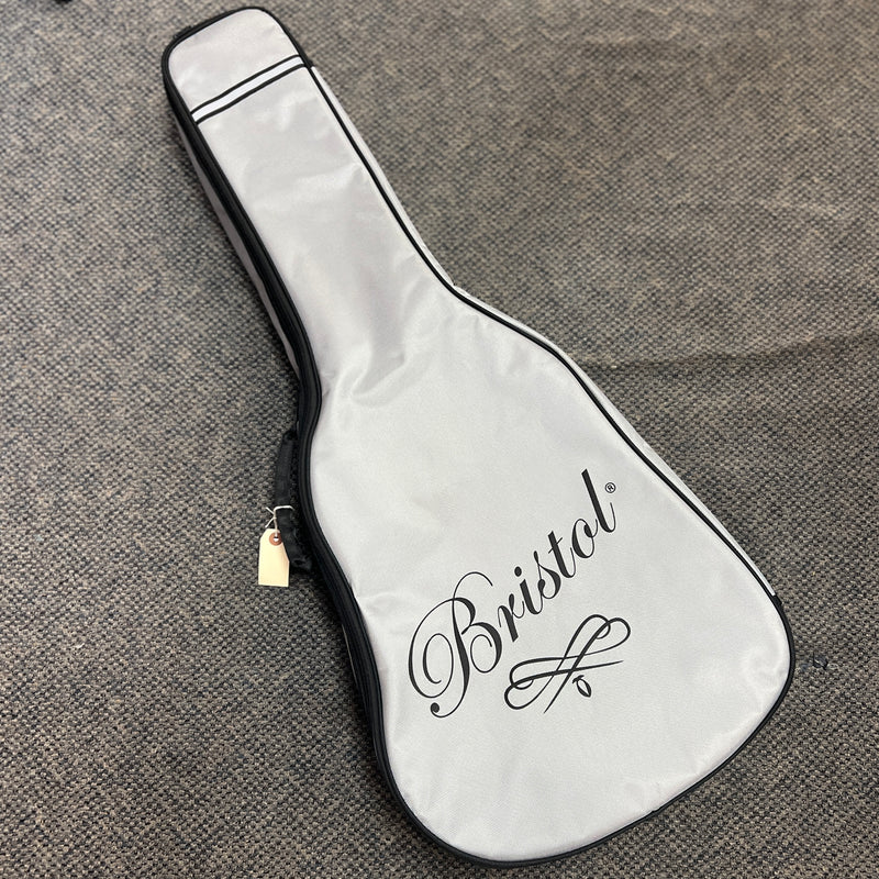 USED Bristol Dreadnought Acoustic Guitar Gig Bag, Silver