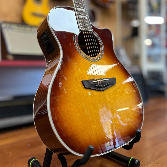 USED D'Angelico Premier Gramercy Acoustic-Electric Guitar, Iced Tea Burst