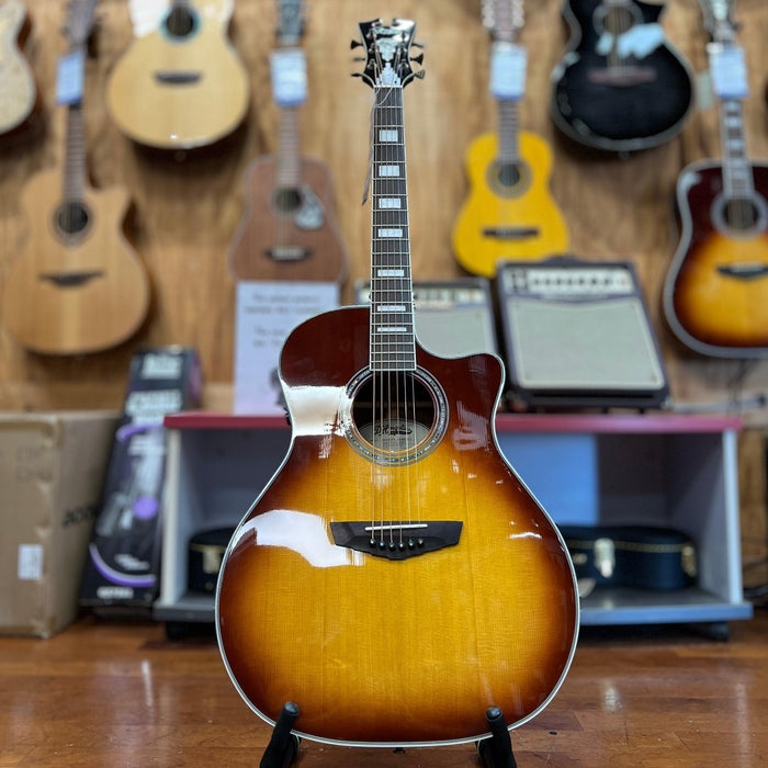 USED D'Angelico Premier Gramercy Acoustic-Electric Guitar, Iced Tea Burst