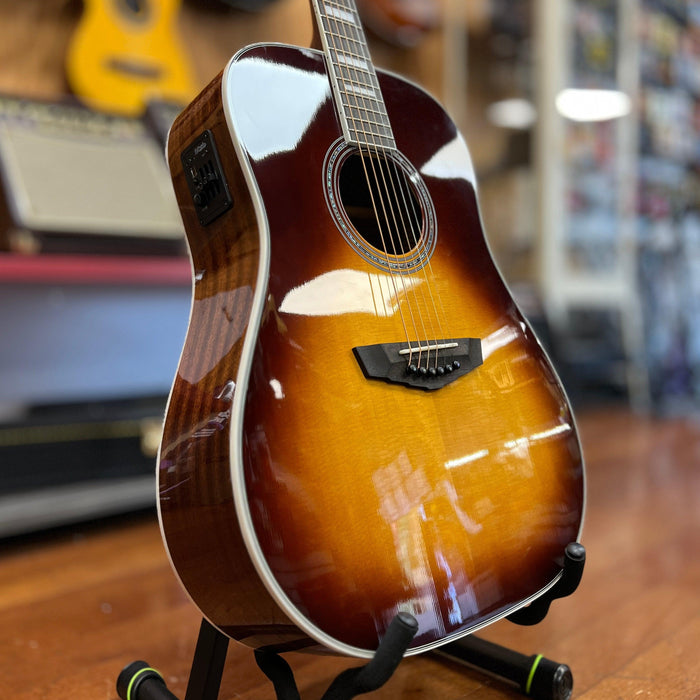 USED D'Angelico Premier Lexington Dreadnaught Acoustic-Electric Guitar, Iced Tea Burst