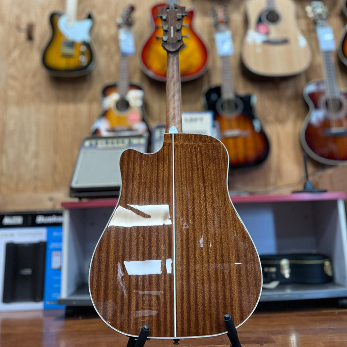 USED D'Angelico Premier Series Bowery Cutaway Dreadnought Acoustic-Electric Guitar, Iced Tea Burst