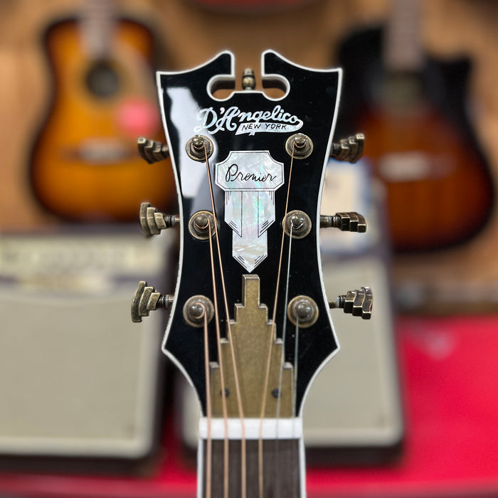 USED D'Angelico Premier Series Bowery Cutaway Dreadnought Acoustic-Electric Guitar, Iced Tea Burst