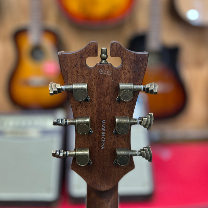 USED D'Angelico Premier Series Bowery Cutaway Dreadnought Acoustic-Electric Guitar, Iced Tea Burst