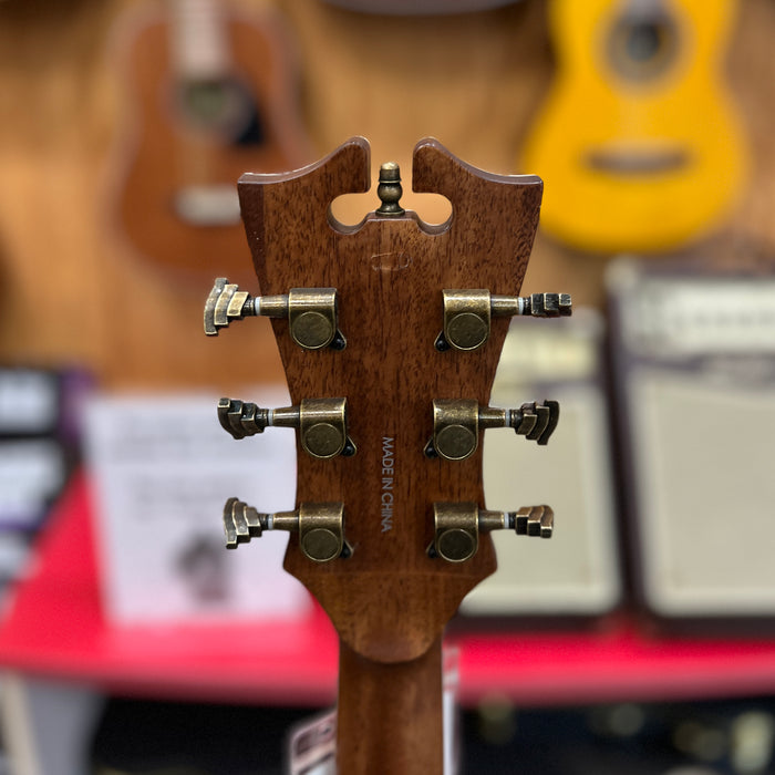USED D'Angelico Premier Series Tammany Orchestra Acoustic-Electric Guitar, Trans Black Cherry Burst