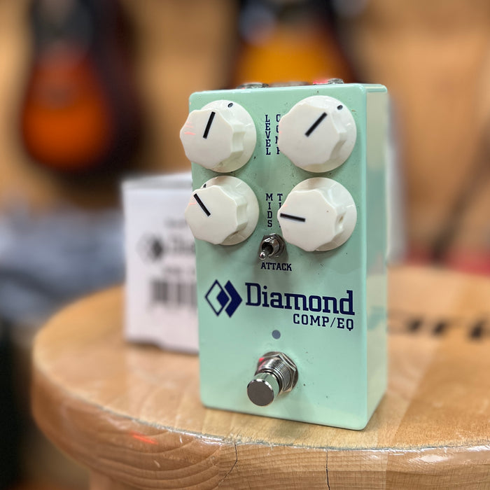 USED DIAMOND PEDALS Comp/EQ Effect Pedal, Surf Green w/ Box