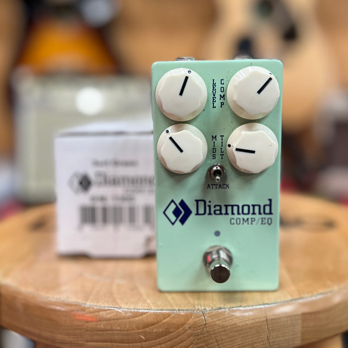 USED DIAMOND PEDALS Comp/EQ Effect Pedal, Surf Green w/ Box