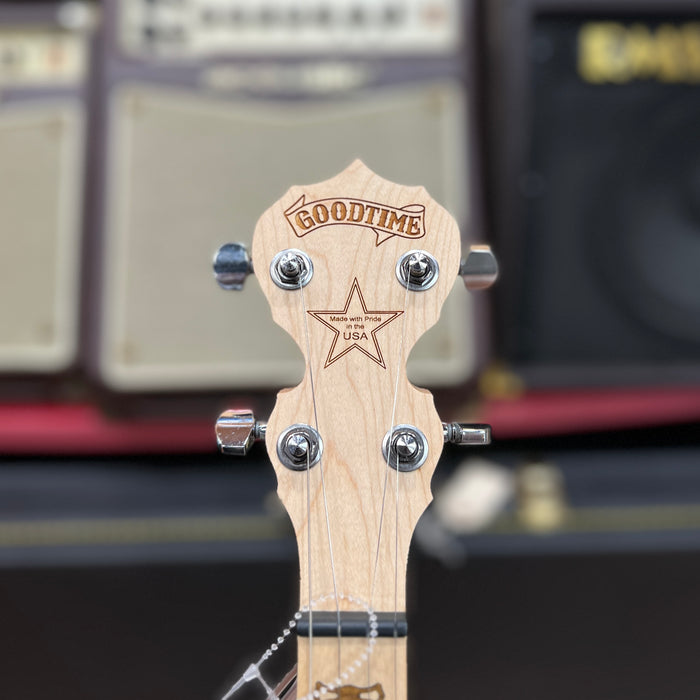 USED Deering Goodtime Banjo, 5-String Open Back, Natural w/ Bag