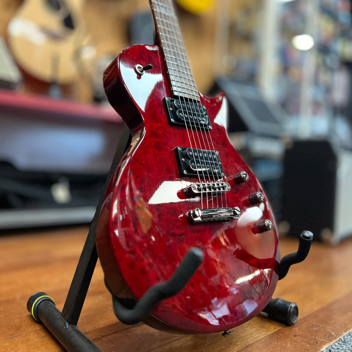 USED ESP LTD EC-100 QM Electric Guitar - See Thru Black Cherry