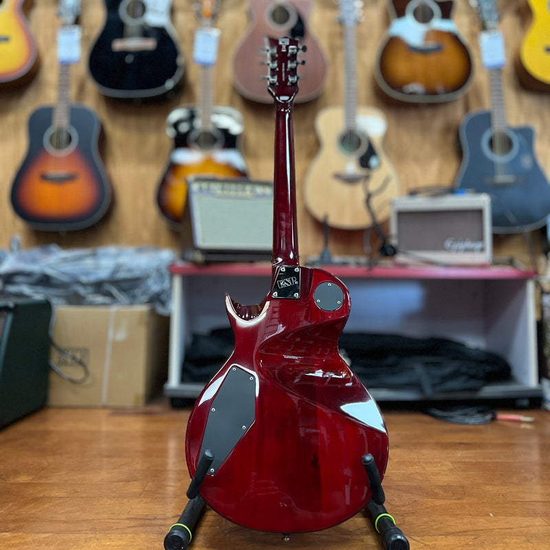 USED ESP LTD EC-100 QM Electric Guitar - See Thru Black Cherry