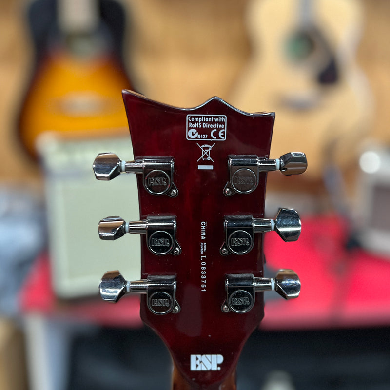USED ESP LTD EC-100 QM Electric Guitar - See Thru Black Cherry