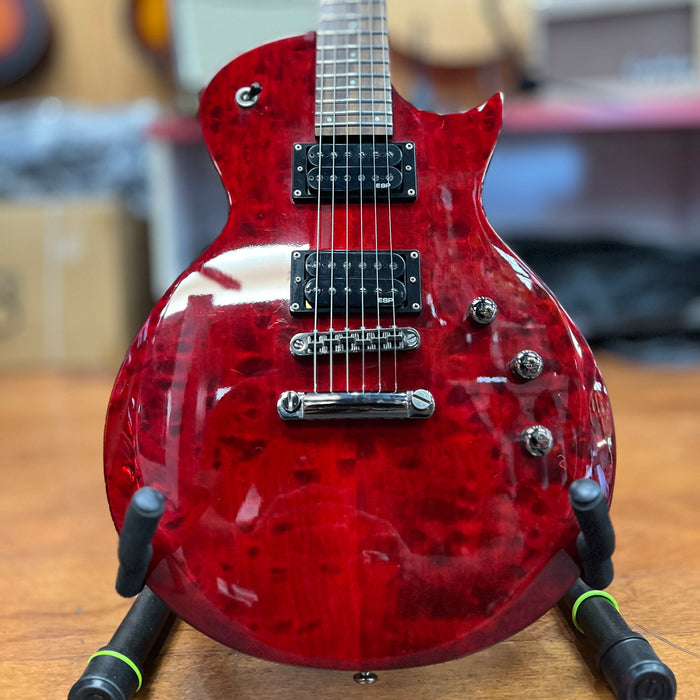 USED ESP LTD EC-100 QM Electric Guitar - See Thru Black Cherry