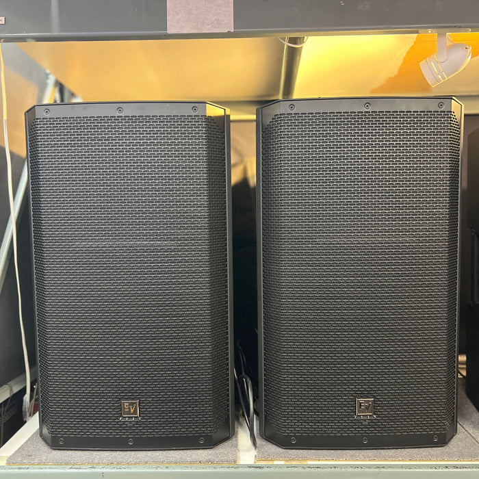 USED Electro-Voice ELX200-15P 15" 1,200W Powered Loudspeaker PAIR w/ Covers