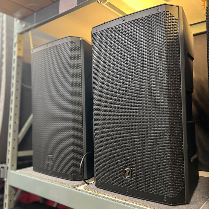 USED Electro-Voice ELX200-15P 15" 1,200W Powered Loudspeaker PAIR w/ Covers