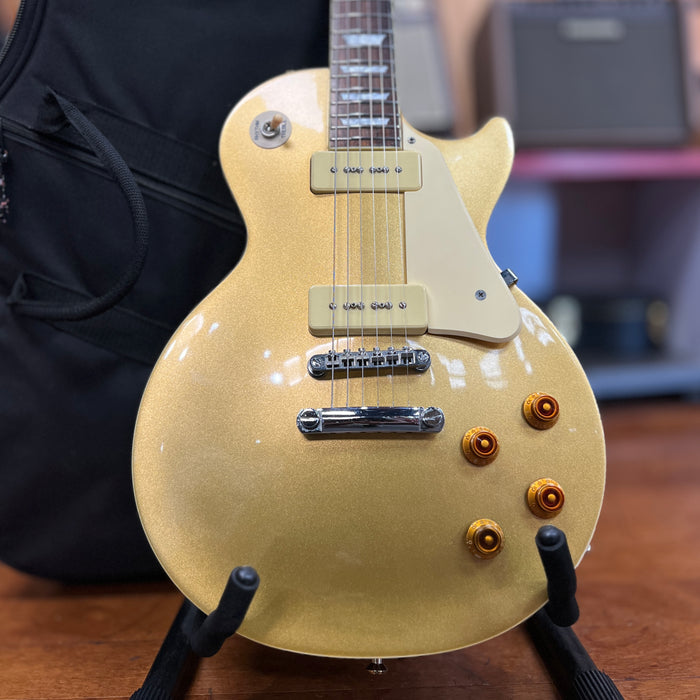 USED Epiphone 56 Gold Top Les Paul P90 Guitar w/ Gator Bag