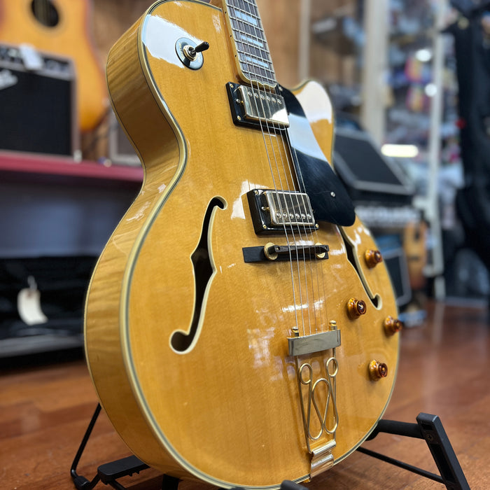 USED Epiphone Joe Pass Emperor Natural Hollow Body Electric Guitar w/ OHSC