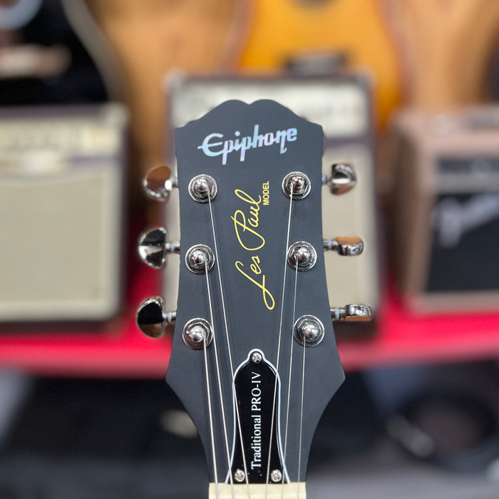 USED Epiphone Les Paul Traditional Pro IV  Guitar, Matte Black