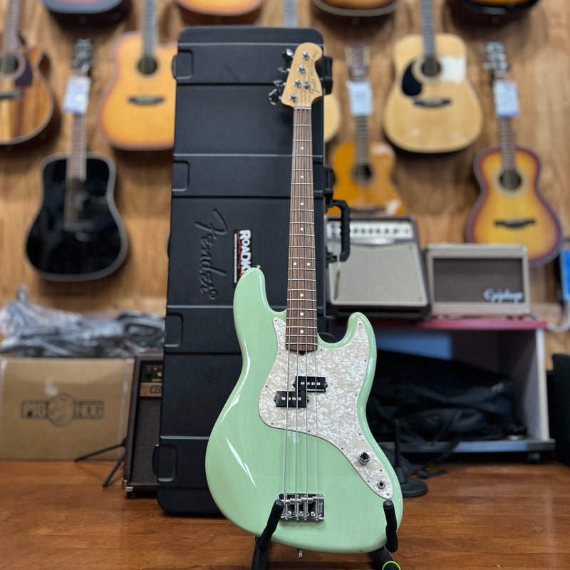 USED Fender 2011 Mark Hoppus Signature Jazz Bass, Surf Green w/HSC (MX11169620)