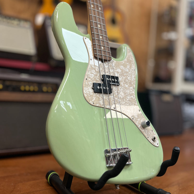 USED Fender 2011 Mark Hoppus Signature Jazz Bass, Surf Green w/HSC (MX11169620)