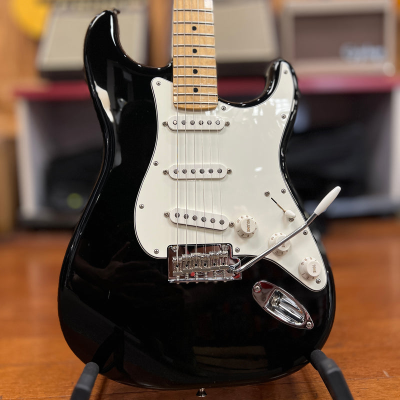 USED Fender 75th Anniversary Stratocaster Electric Guitar, MIM, Black