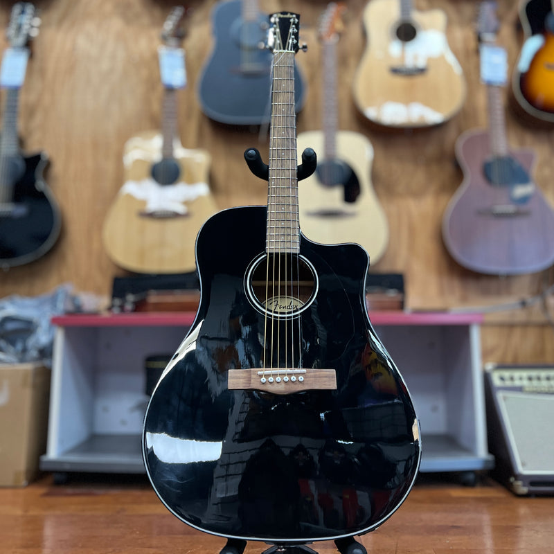 USED Fender CD-60SCE Dreadnought Acoustic-Electric Guitar, Black