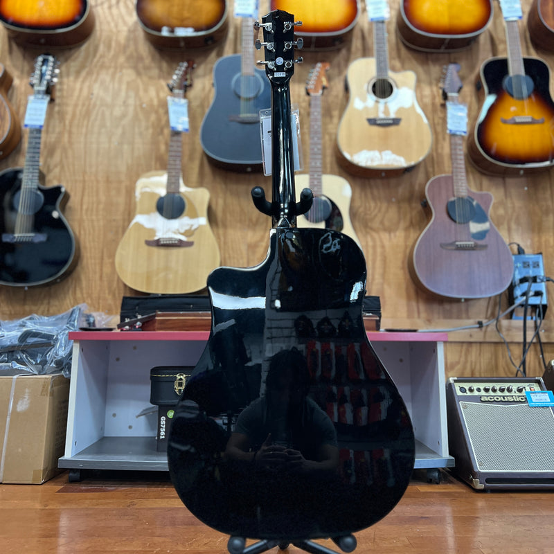 USED Fender CD-60SCE Dreadnought Acoustic-Electric Guitar, Black