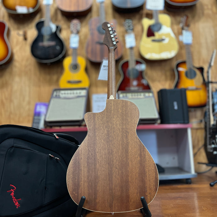USED Fender California Newporter Special All-Mahogany Acoustic-Electric Guitar w/ Deluxe Gig Bag