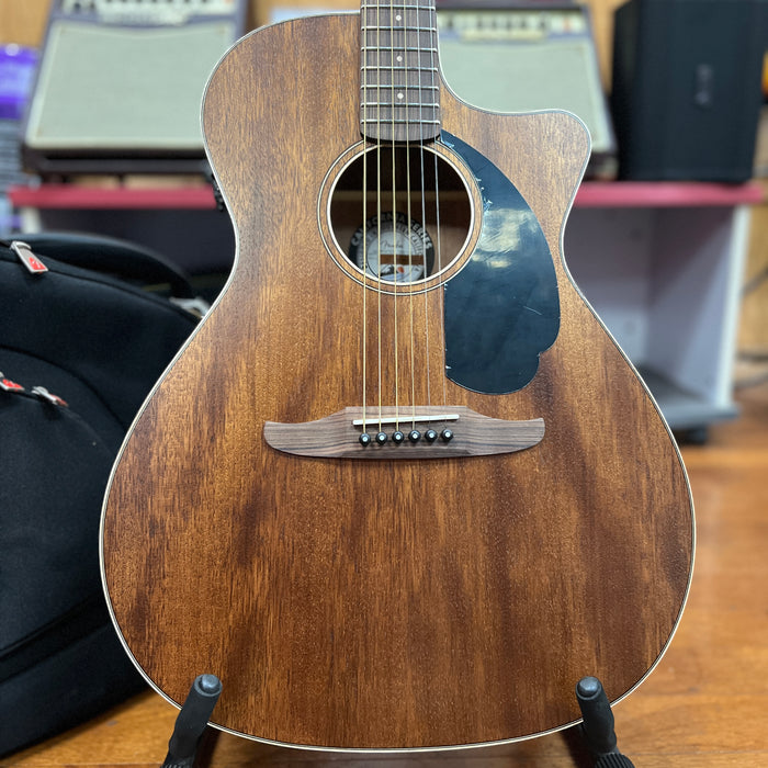 USED Fender California Newporter Special All-Mahogany Acoustic-Electric Guitar w/ Deluxe Gig Bag